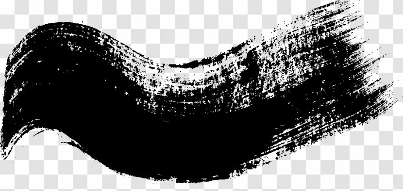 Brush - Black And White - Free Paint Stroke Transparent PNG
