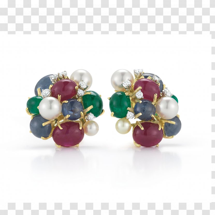 Earring Jewellery Ruby Gemstone Emerald - Shirt Stud - Sapphire Transparent PNG