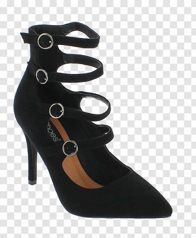 Black High-heeled Shoe Suede Blue - Basic Pump - Boot Transparent PNG