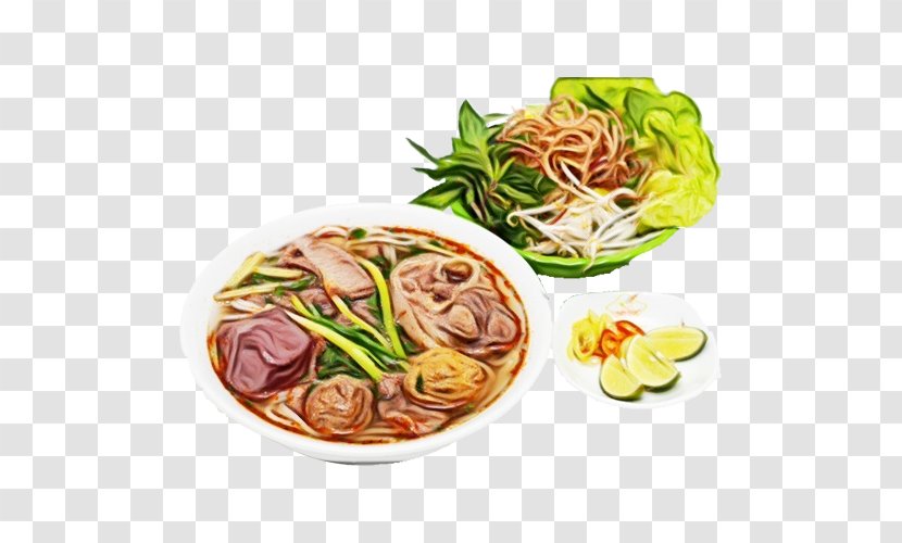 Watercolor Cartoon - Hue - Chow Mein Vietnamese Food Transparent PNG