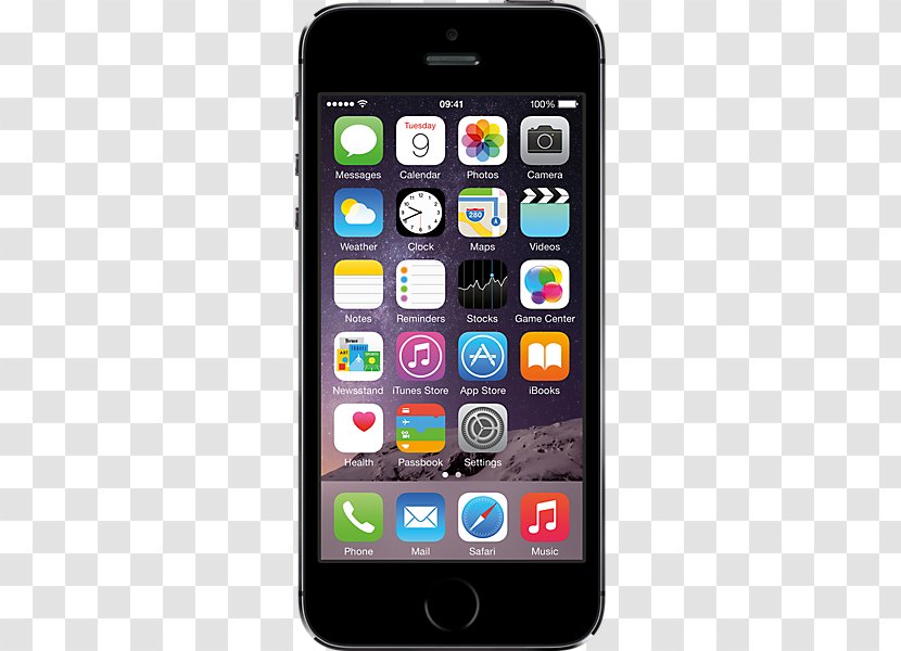 Apple IPhone 5S 16GB Space Grey | Unlocked Grade A Smartphone Refurbishment - Communication Device - Gesture Lock Screen Transparent PNG