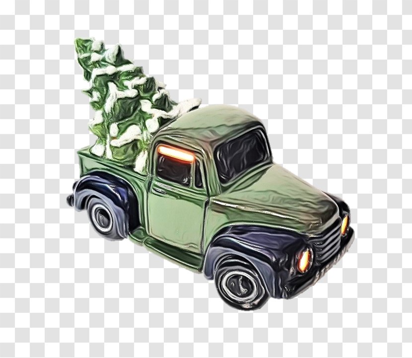 Car Vehicle Model Pickup Truck Toy - Watercolor - Tow Transparent PNG