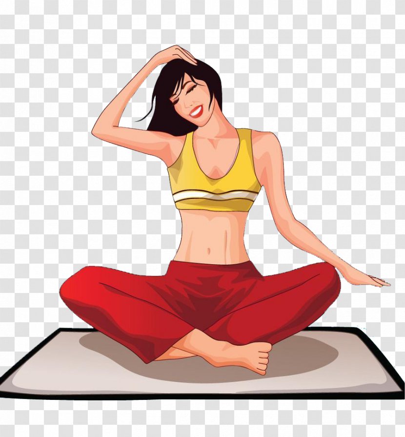 Yoga Cartoon Download Warming Up - Silhouette Transparent PNG