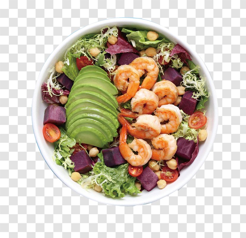 Fruit Salad Food Eating Ingredient - Dinner - Prawn With Avocado Purple Transparent PNG