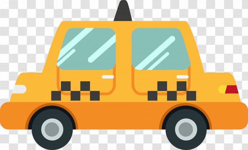 Taxi Cartoon - Light Commercial Vehicle Transparent PNG