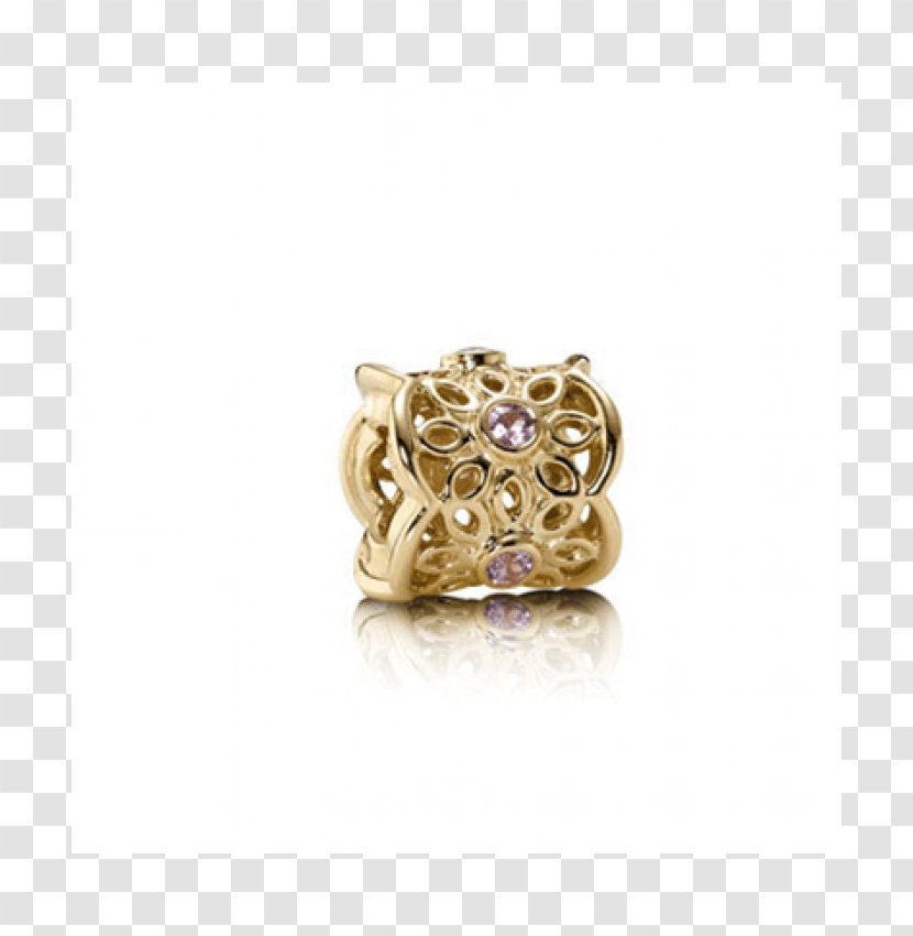 Pandora Charm Bracelet Gold Sapphire Ring - Metal - Clearance Transparent PNG