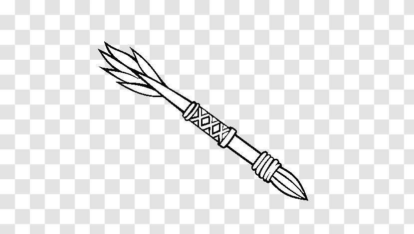 Drawing Coloring Book Painting Line Art Spear - Wing Transparent PNG