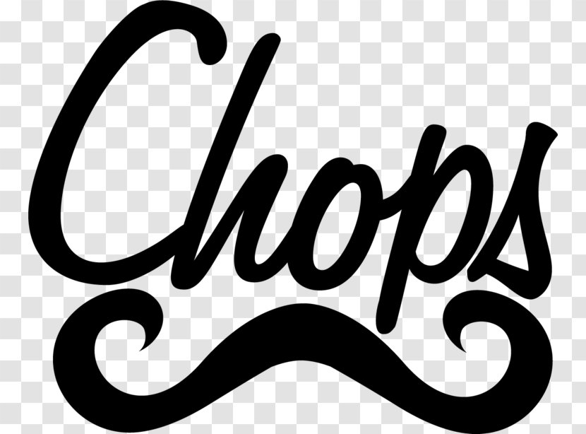 Chops Barbershop Shaving Hairstyle Brand - Calligraphy - Barbecue Logo Transparent PNG