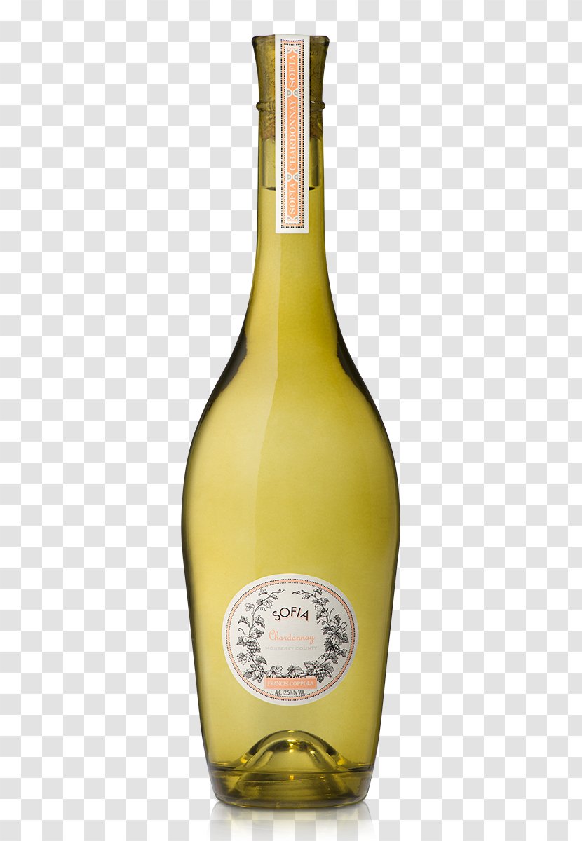 Liqueur Chardonnay White Wine Francis Ford Coppola Winery - Alcoholic Beverage - Golden Bottal Transparent PNG