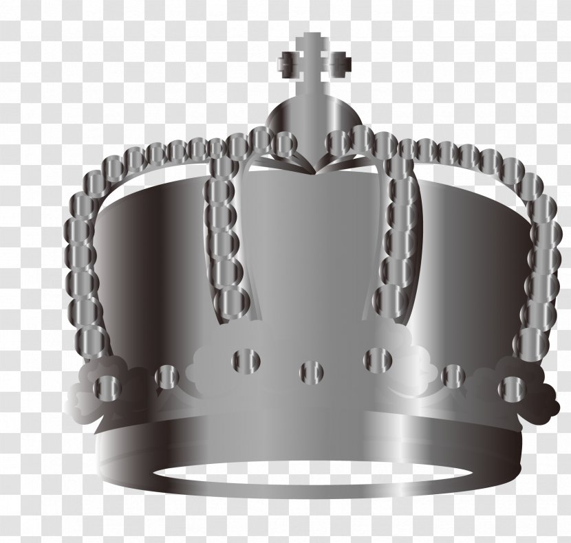 Silver - Vector Crown Transparent PNG