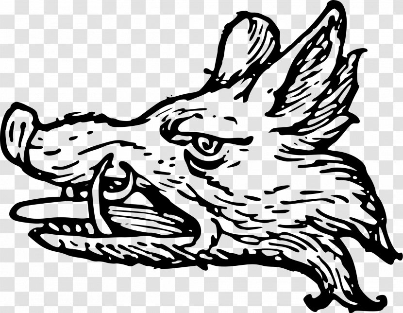 Wild Boar Heraldry Drawing Clip Art Transparent PNG