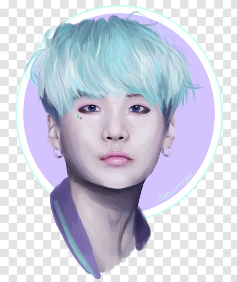 BTS Wings K-pop Art - Black Hair - Lavender 18 0 1 Transparent PNG