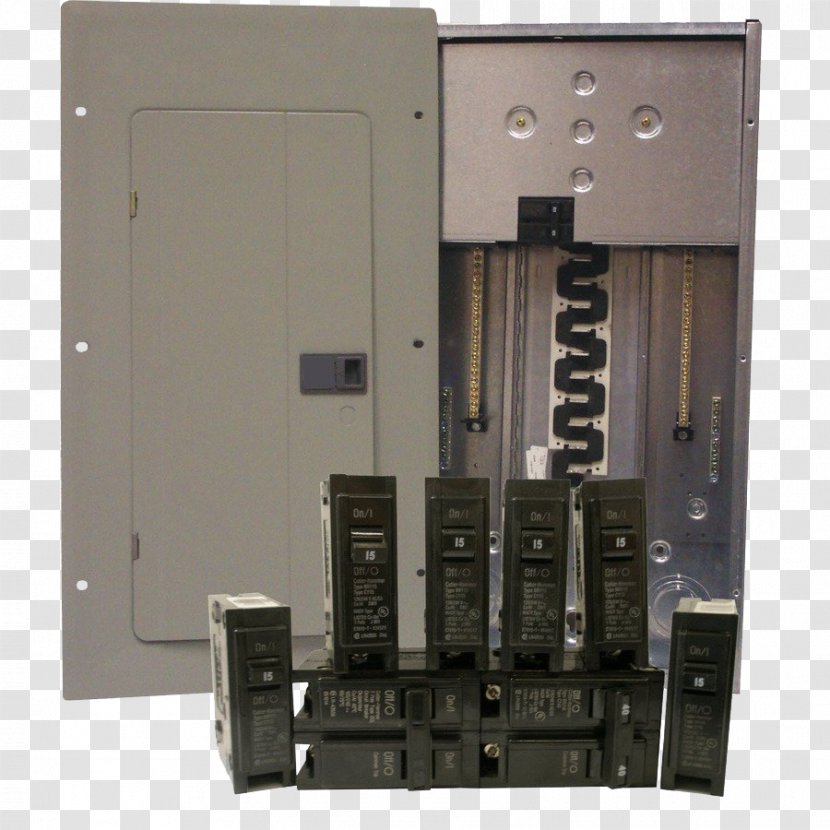 Circuit Breaker Distribution Board Electricity Electrical Network Ground - Electric Current - Panel Transparent PNG