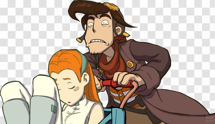 Goodbye Deponia PlayStation 4 Doomsday Chaos On - Watercolor Transparent PNG