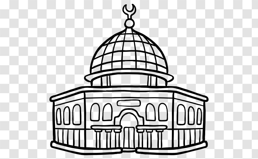 Dome Of The Rock Temple Mount Chain Clip Art - Line Transparent PNG