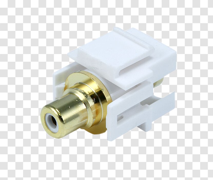 Electrical Connector RCA Keystone Module Phone Stereophonic Sound - White - Rca Transparent PNG