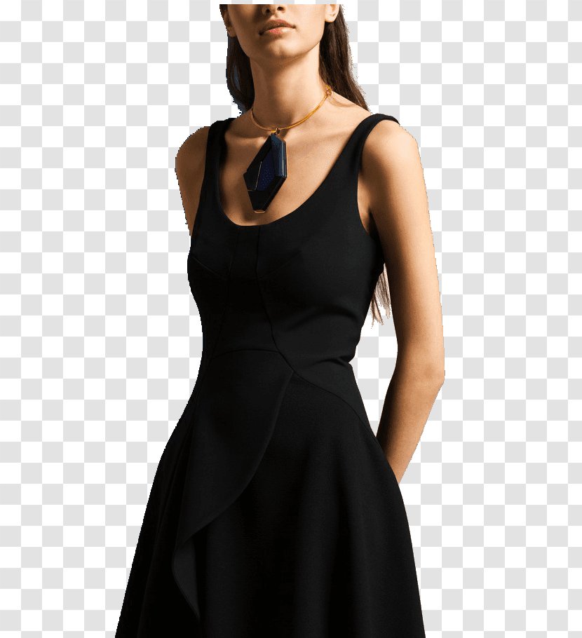 Little Black Dress Shoulder Satin Photo Shoot - Tree Transparent PNG