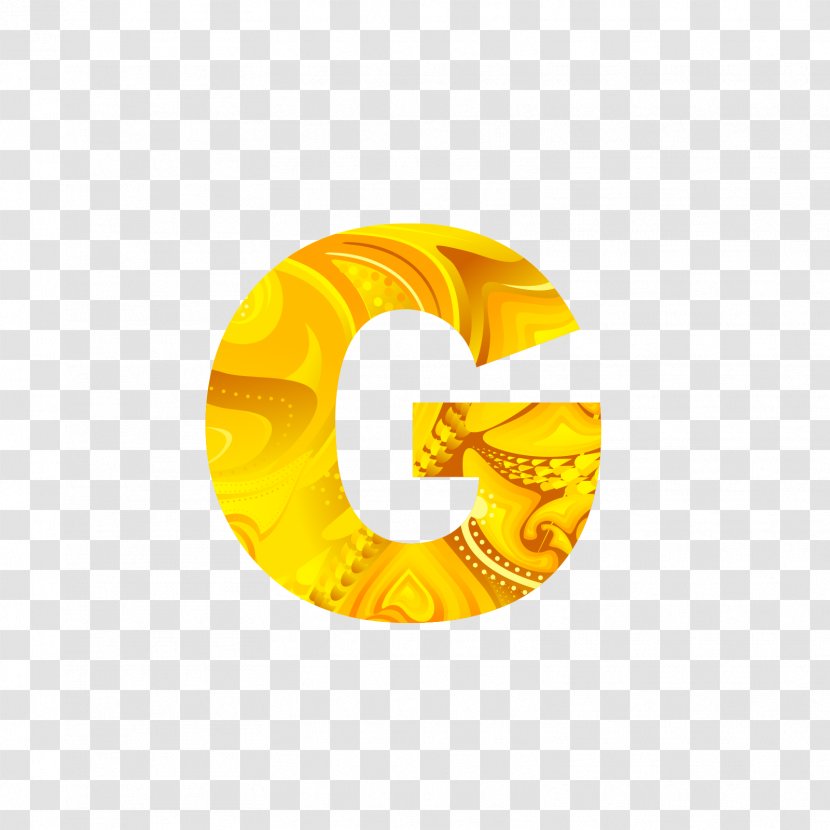 Letter Icon - Yellow - The Golden Letters G Transparent PNG