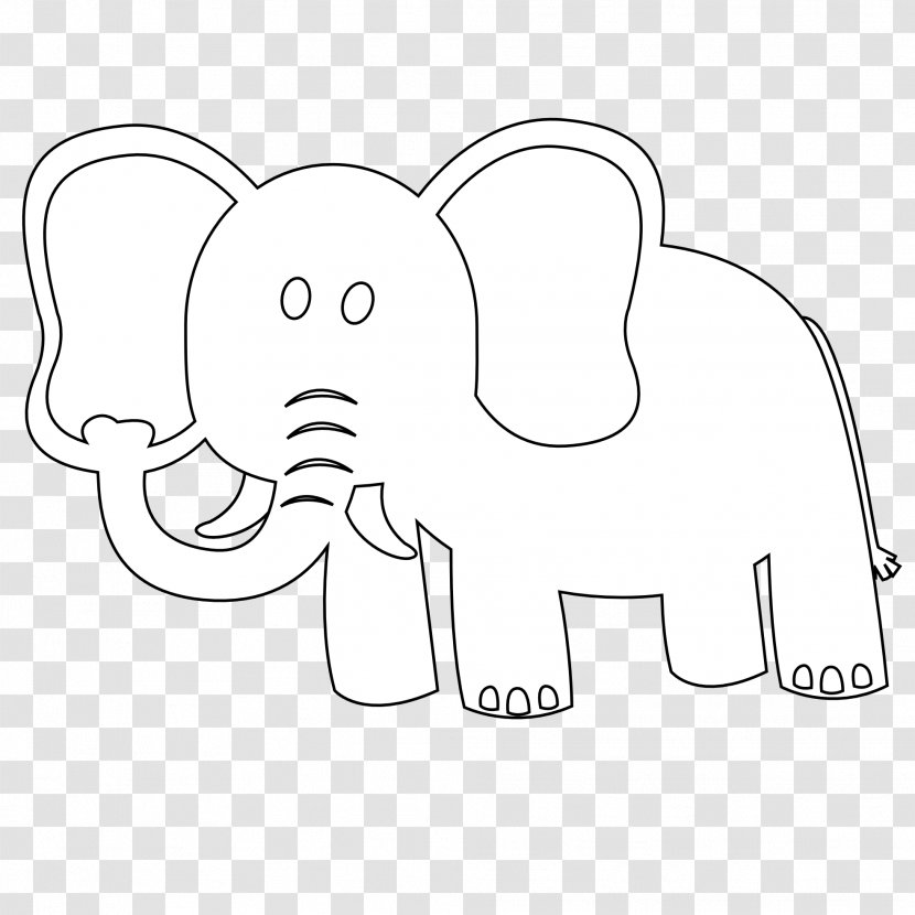 Drawing Coloring Book Line Art Clip - Tree - Elephant Transparent PNG