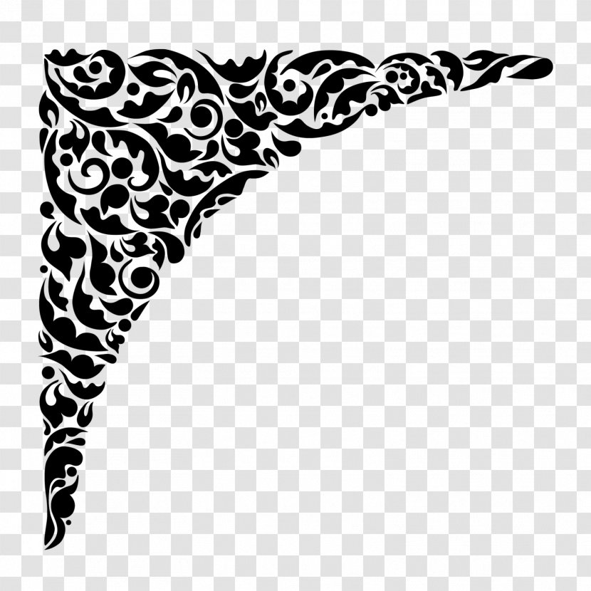 Stencil Black And White Ornament - Airbrush - Design Transparent PNG