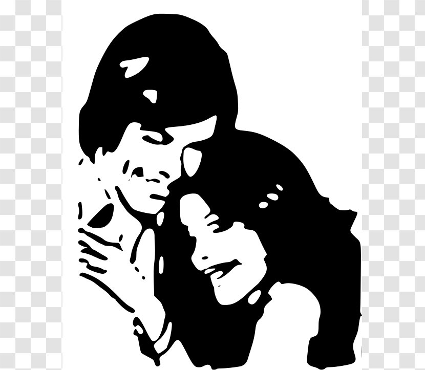 Love Couple Clip Art - Monochrome Photography - Happy Image Transparent PNG