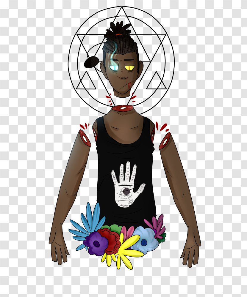 T-shirt Shoulder Cartoon Character - Flower Transparent PNG