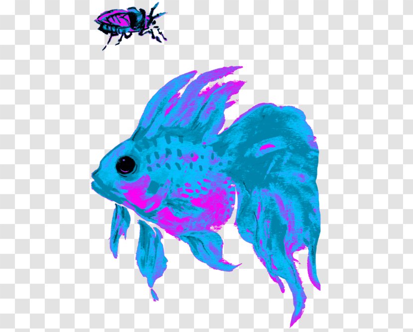 Teal Turquoise Aqua Electric Blue Marine Biology - Violet - Goldfish Transparent PNG