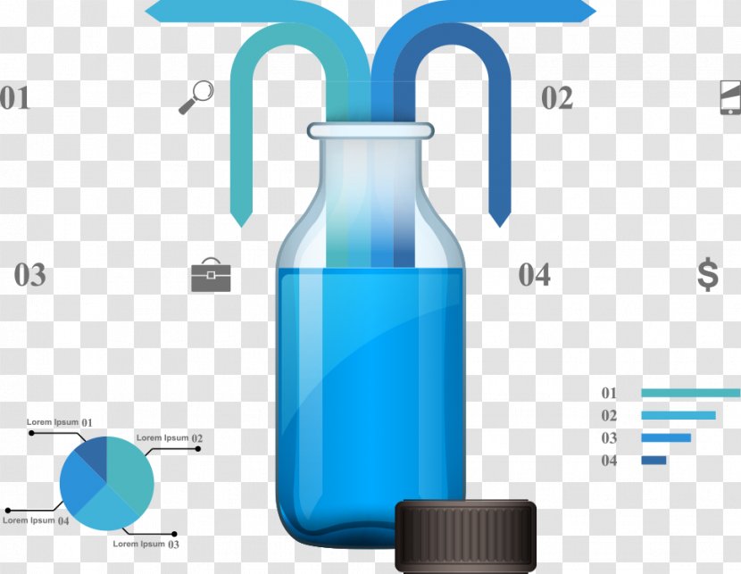 Euclidean Vector Arrow Download - Blue - Bottle And Arrows Transparent PNG