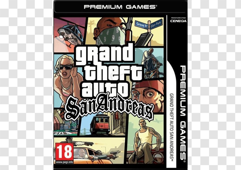 Grand Theft Auto: San Andreas Auto V Vice City IV PlayStation 2 - Software Transparent PNG