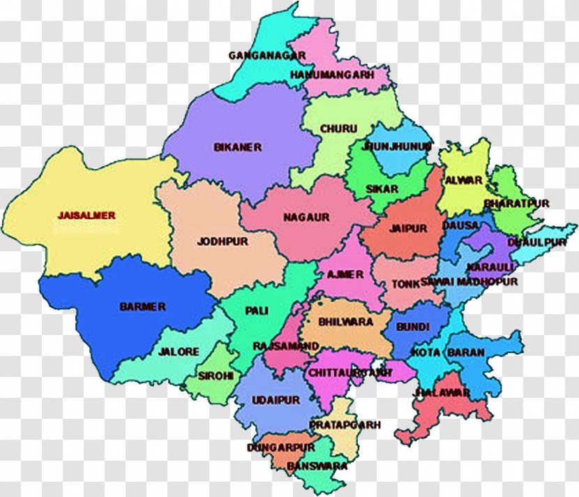 Jaipur Bikaner Udaipur Jodhpur Map - Of India Transparent PNG