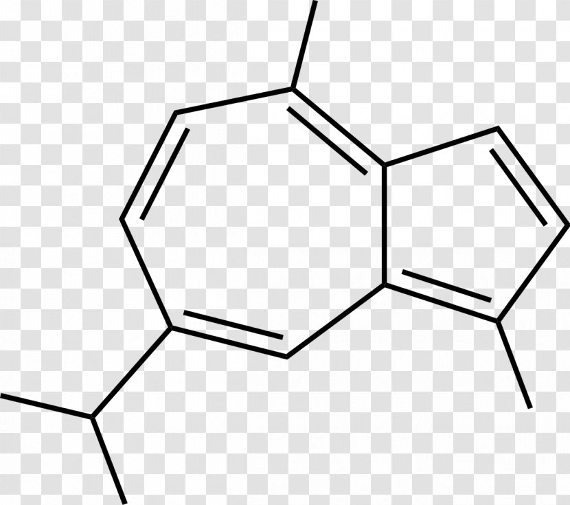 Guaiazulene Sesquiterpene Hydrocarbon Derivative - Azulene - Black And White Transparent PNG