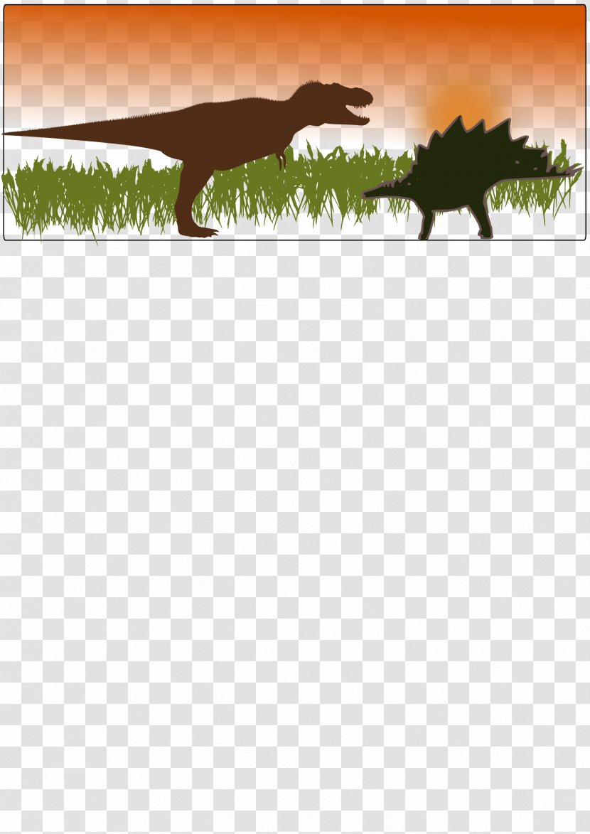 Stegosaurus Tyrannosaurus Dinosaur Clip Art - T Rex Transparent PNG