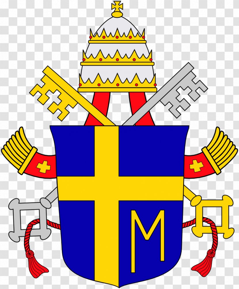 Pope Coat Of Arms Papal Coats Tiara Marian Cross - Francis Transparent PNG