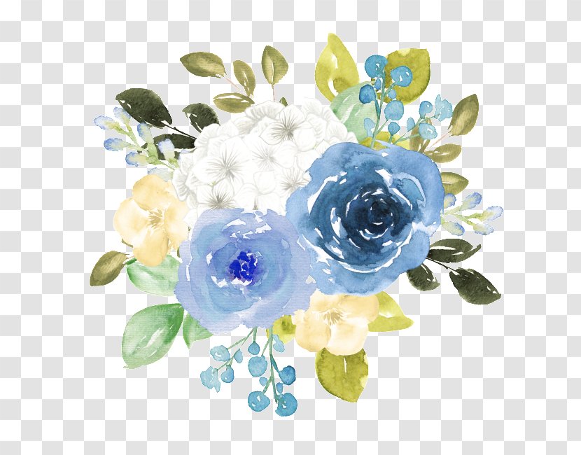 Watercolor Painting Blue Watercolor: Flowers - Floral Design - Afterward Transparent PNG