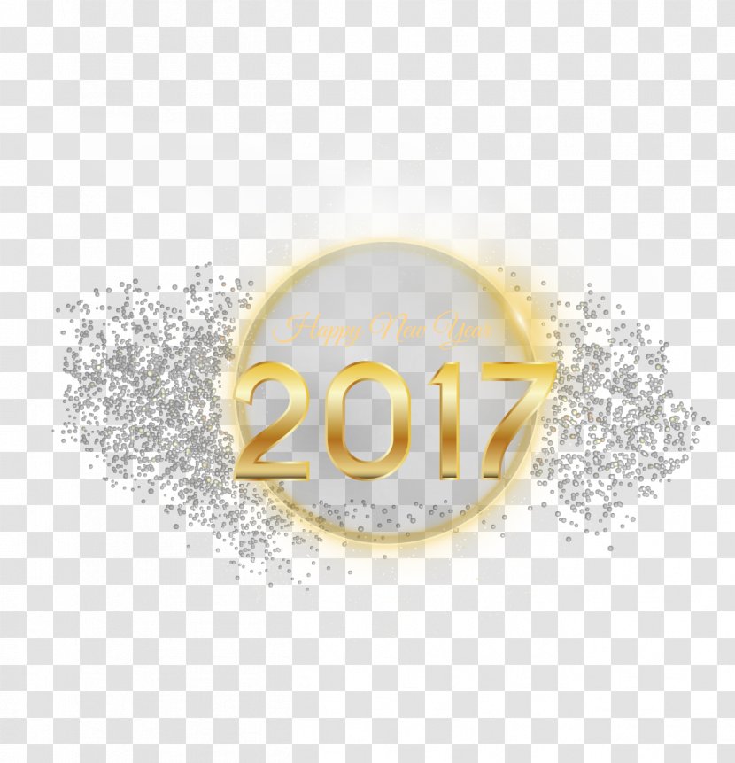 Plane Download - Logo - 2017 New Year Shiny Golden Word Round Spot Transparent PNG