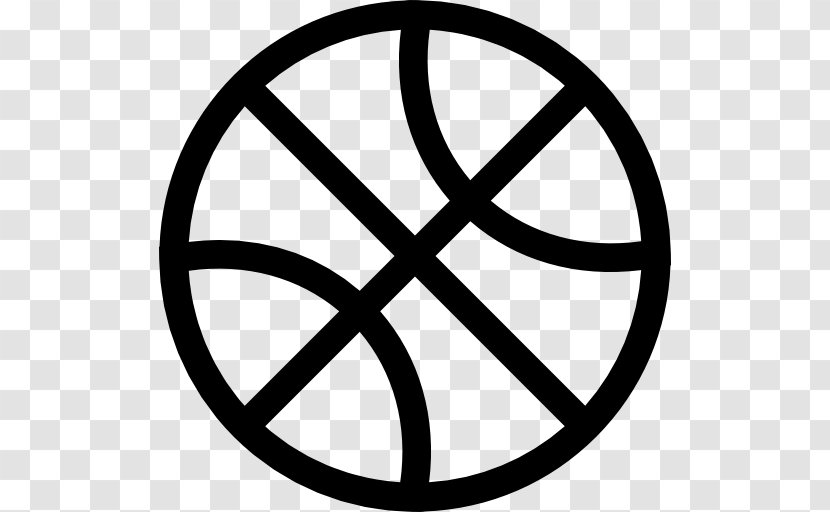 Outline Of Basketball Sport - Monochrome Photography Transparent PNG
