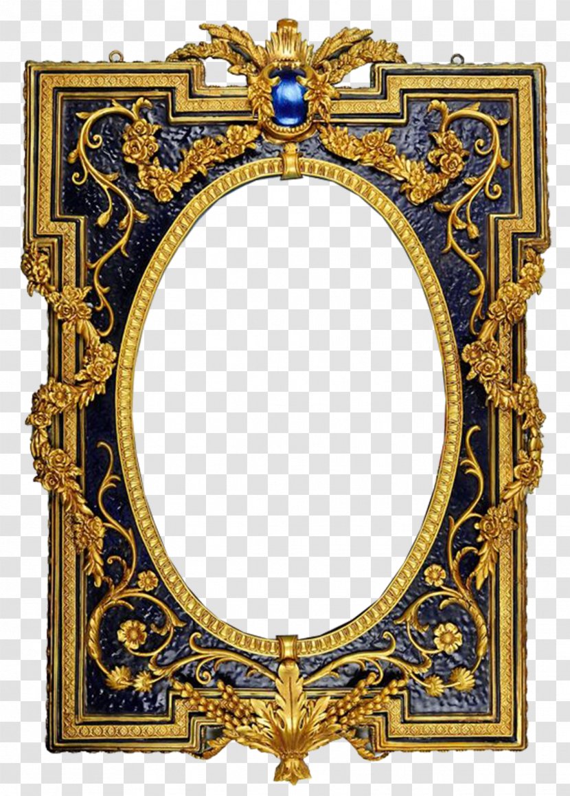 Picture Frame Porcelain French Imperial Eagle - Golden Transparent PNG
