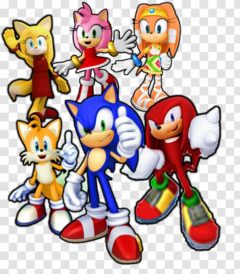 Sonic Chaos & Knuckles Advance 3 Amy Rose Tails - Cc Cream Transparent PNG