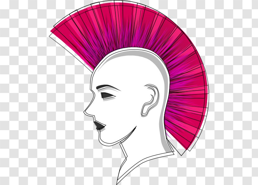 Mohawk Hairstyle Punk Subculture Clip Art - Cheek Transparent PNG