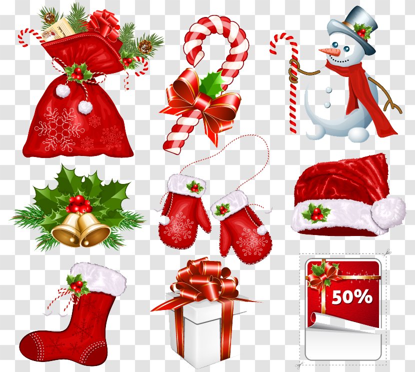 Christmas Symbol Candy Cane Clip Art - Decoration - 9 Red Icon Vector Material Transparent PNG