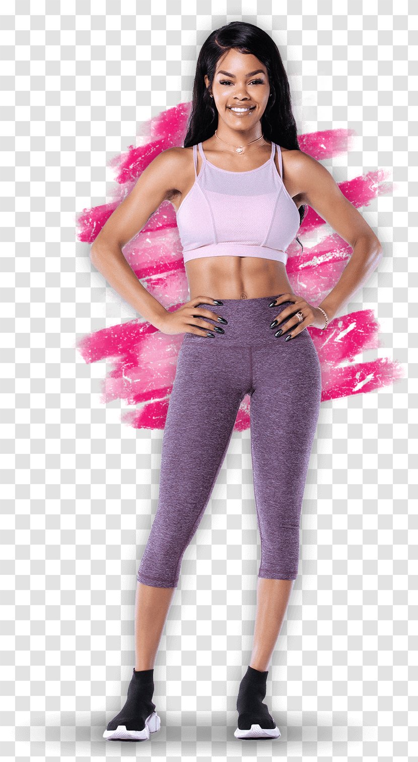 Teyana Taylor Fade Model Physical Fitness Leggings - Frame Transparent PNG