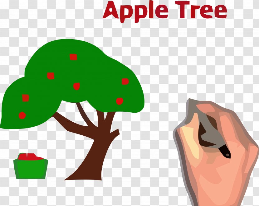 Apples Cartoon - Hand - Gesture Plant Transparent PNG