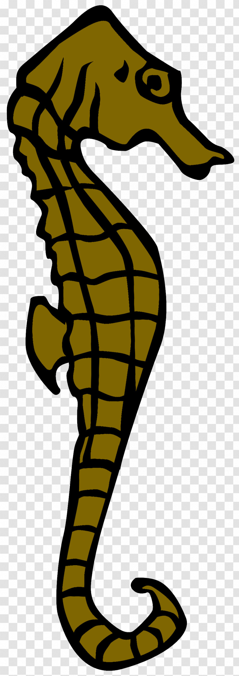 Yellow Line Seahorse Wildlife Animal Figure Transparent PNG