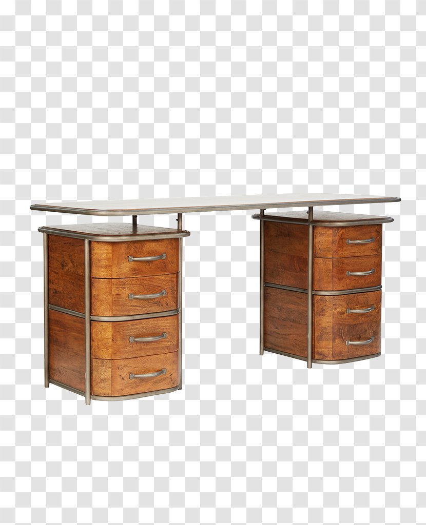 Bedside Tables Desk Drawer Art Deco - Wood Stain - Table Transparent PNG