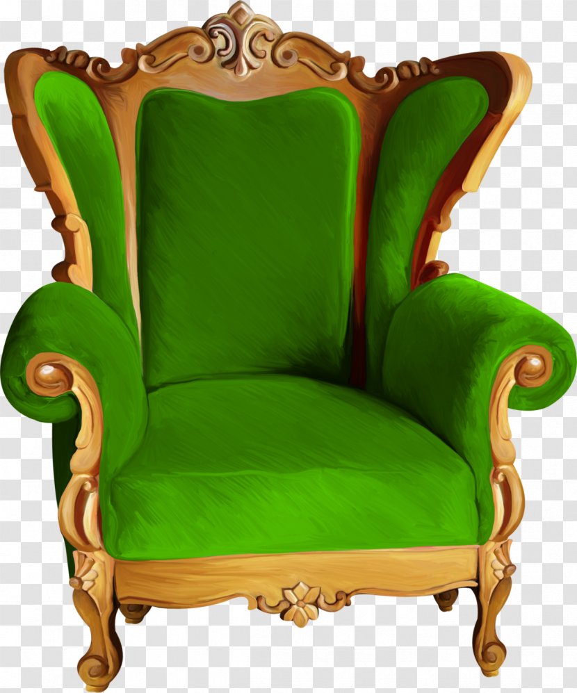 Wing Chair Green Throne Furniture Transparent PNG