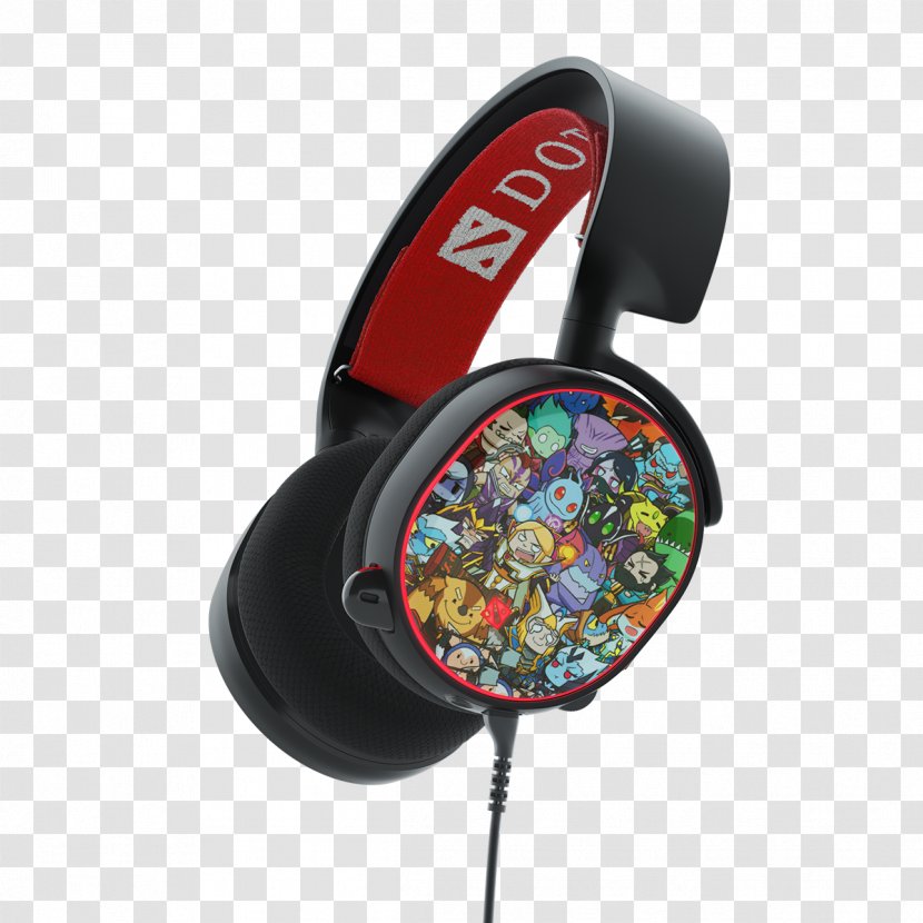 Dota 2 SteelSeries Headphones 7.1 Surround Sound Video Game - Limited Transparent PNG