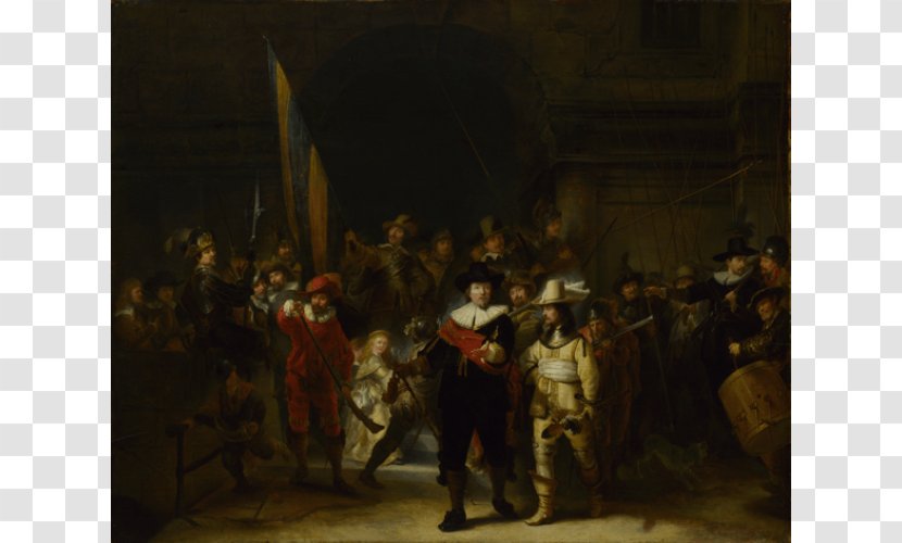 Rijksmuseum The Night Watch Oil Painting Baroque Art - Dutch Golden Age Transparent PNG