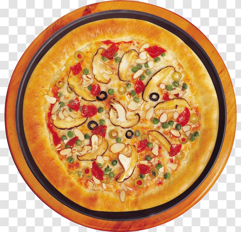 California-style Pizza Italian Cuisine Sicilian Clip Art - Fast Food Transparent PNG
