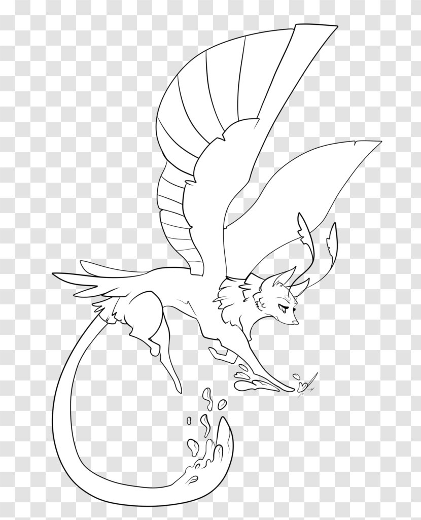 Coloring Book Hippogriff Drawing Image Adult - Mythical Creature - Snow Wolf Pages Transparent PNG