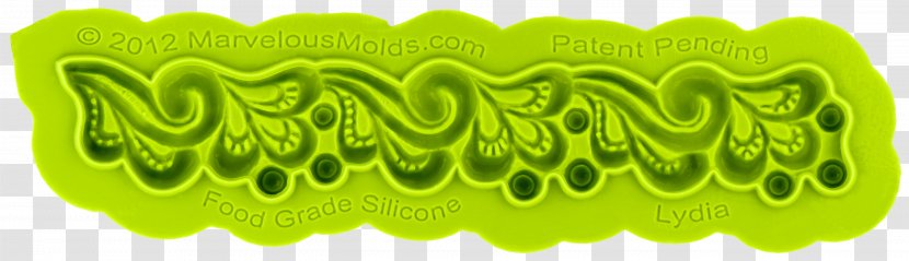 Lace Border - Cake Decorating - Green Silicone Transparent PNG